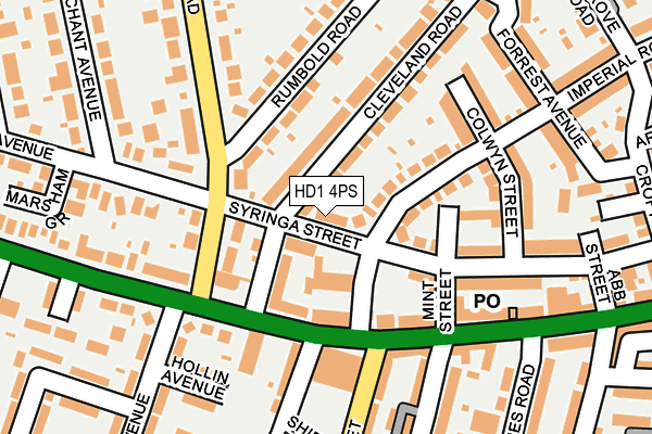 HD1 4PS map - OS OpenMap – Local (Ordnance Survey)