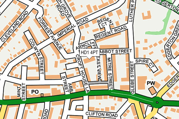 HD1 4PT map - OS OpenMap – Local (Ordnance Survey)