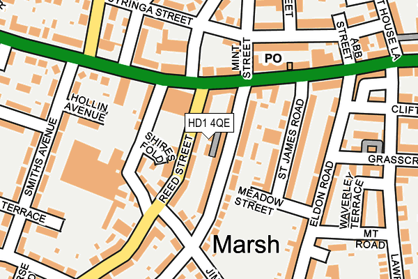 HD1 4QE map - OS OpenMap – Local (Ordnance Survey)