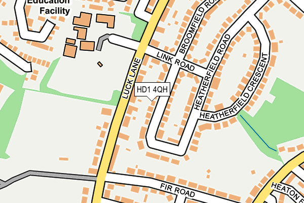 HD1 4QH map - OS OpenMap – Local (Ordnance Survey)