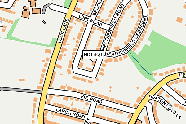 HD1 4QJ map - OS OpenMap – Local (Ordnance Survey)