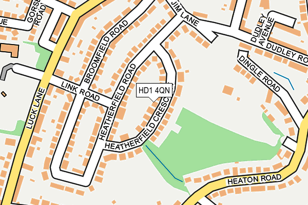 HD1 4QN map - OS OpenMap – Local (Ordnance Survey)