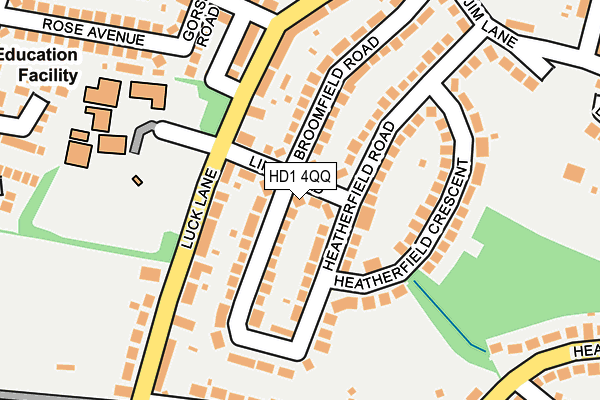 HD1 4QQ map - OS OpenMap – Local (Ordnance Survey)