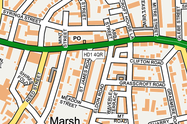 HD1 4QR map - OS OpenMap – Local (Ordnance Survey)