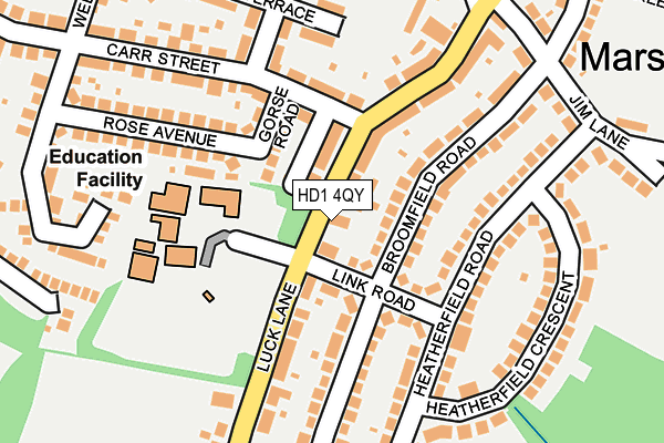 HD1 4QY map - OS OpenMap – Local (Ordnance Survey)