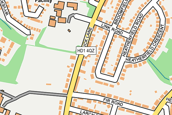HD1 4QZ map - OS OpenMap – Local (Ordnance Survey)
