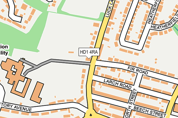 HD1 4RA map - OS OpenMap – Local (Ordnance Survey)
