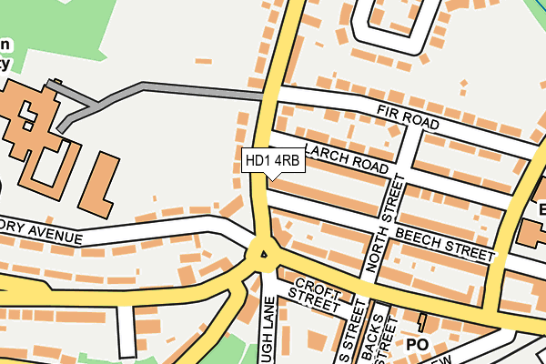 HD1 4RB map - OS OpenMap – Local (Ordnance Survey)