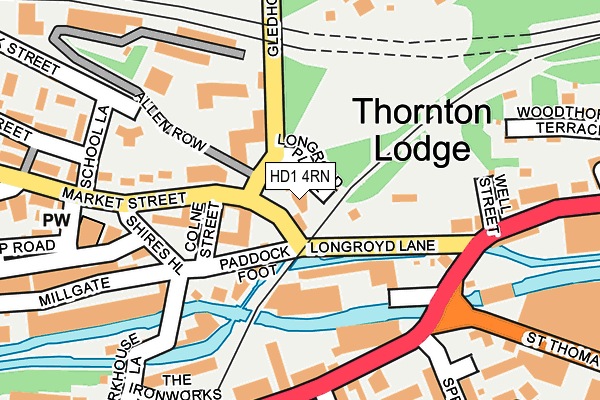 HD1 4RN map - OS OpenMap – Local (Ordnance Survey)