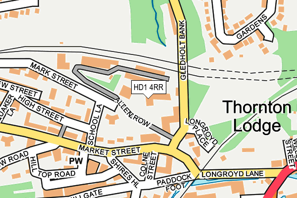 HD1 4RR map - OS OpenMap – Local (Ordnance Survey)