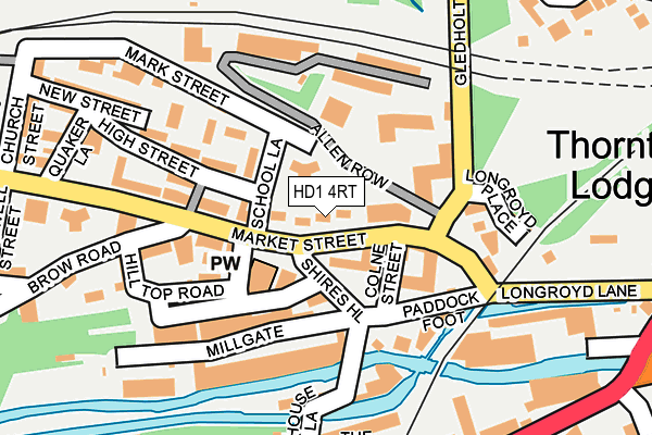 HD1 4RT map - OS OpenMap – Local (Ordnance Survey)