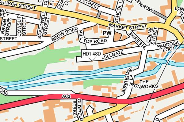 HD1 4SD map - OS OpenMap – Local (Ordnance Survey)