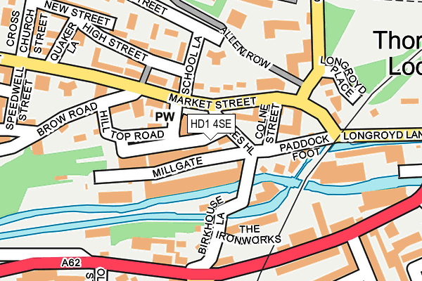 HD1 4SE map - OS OpenMap – Local (Ordnance Survey)