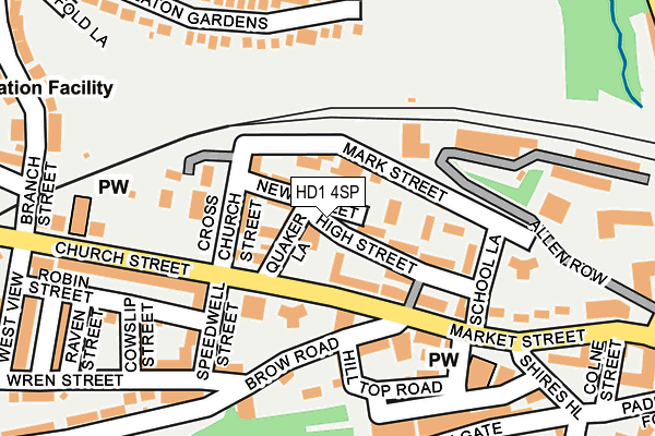 HD1 4SP map - OS OpenMap – Local (Ordnance Survey)