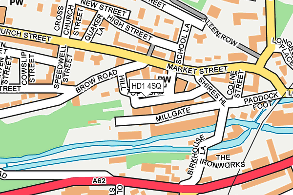 HD1 4SQ map - OS OpenMap – Local (Ordnance Survey)