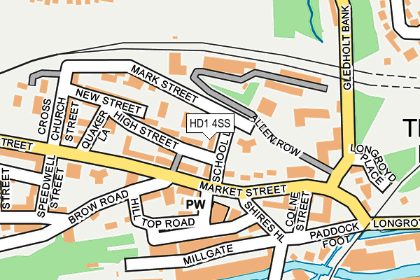 HD1 4SS map - OS OpenMap – Local (Ordnance Survey)