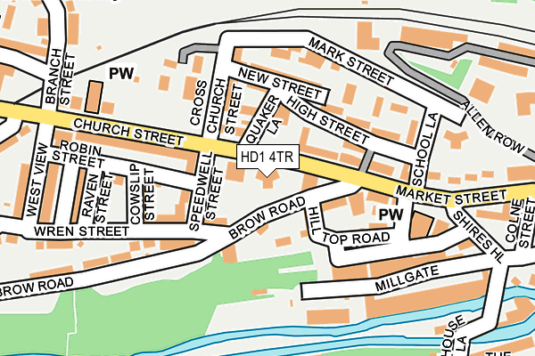 HD1 4TR map - OS OpenMap – Local (Ordnance Survey)