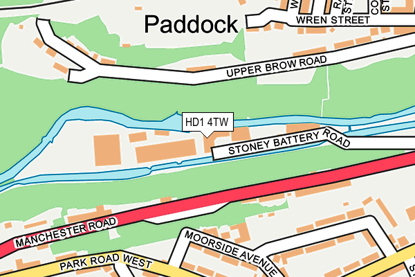 HD1 4TW map - OS OpenMap – Local (Ordnance Survey)