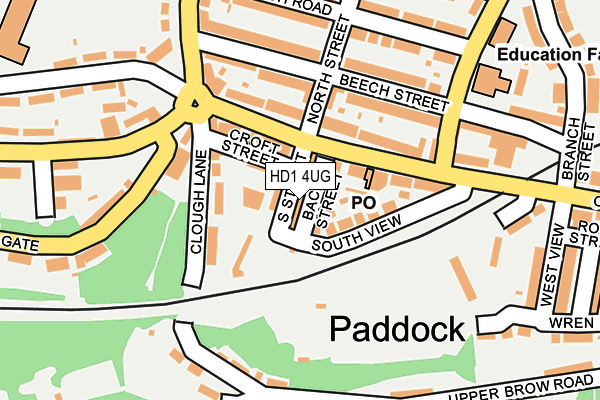 HD1 4UG map - OS OpenMap – Local (Ordnance Survey)