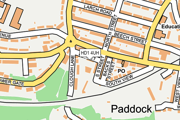 HD1 4UH map - OS OpenMap – Local (Ordnance Survey)