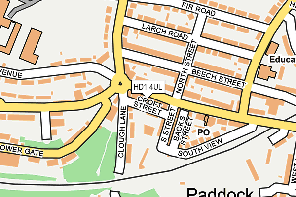 HD1 4UL map - OS OpenMap – Local (Ordnance Survey)