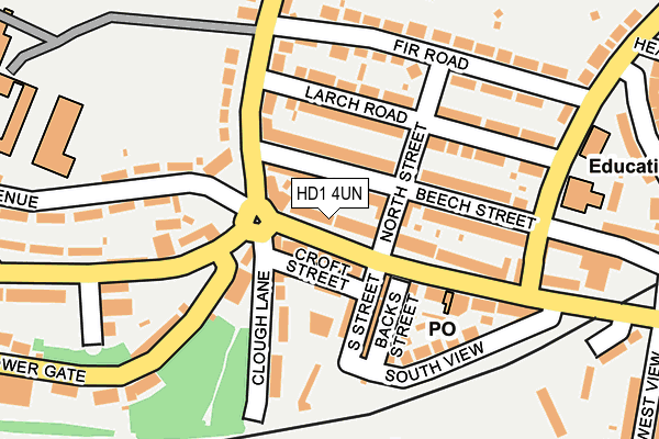 HD1 4UN map - OS OpenMap – Local (Ordnance Survey)