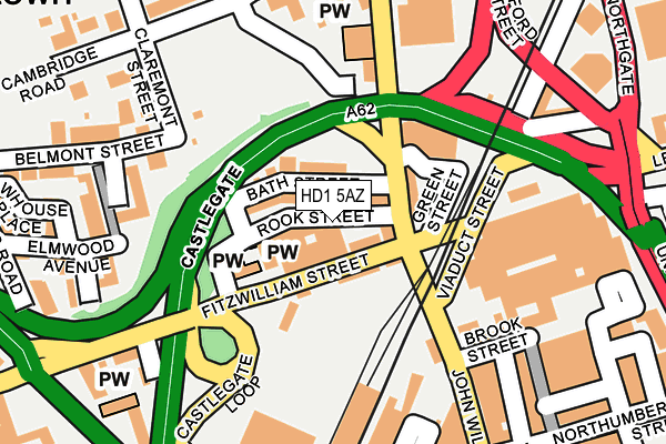 HD1 5AZ map - OS OpenMap – Local (Ordnance Survey)