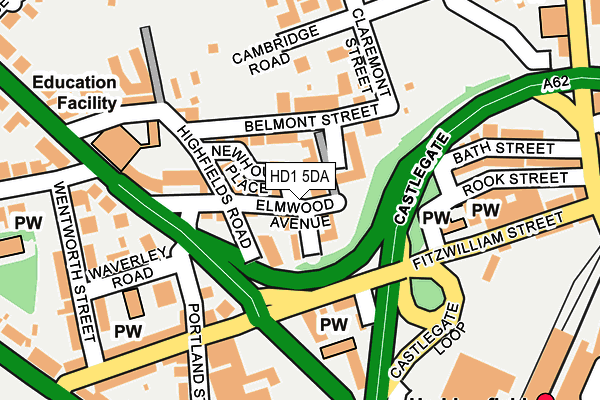 HD1 5DA map - OS OpenMap – Local (Ordnance Survey)