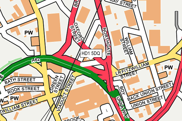 HD1 5DQ map - OS OpenMap – Local (Ordnance Survey)