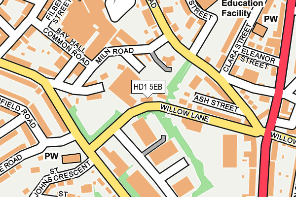 HD1 5EB map - OS OpenMap – Local (Ordnance Survey)