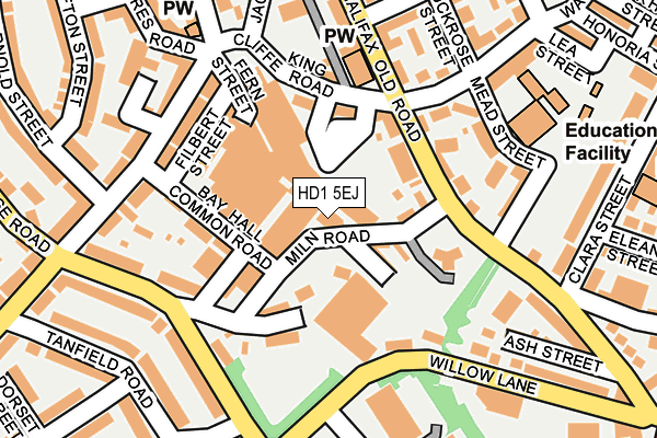 HD1 5EJ map - OS OpenMap – Local (Ordnance Survey)