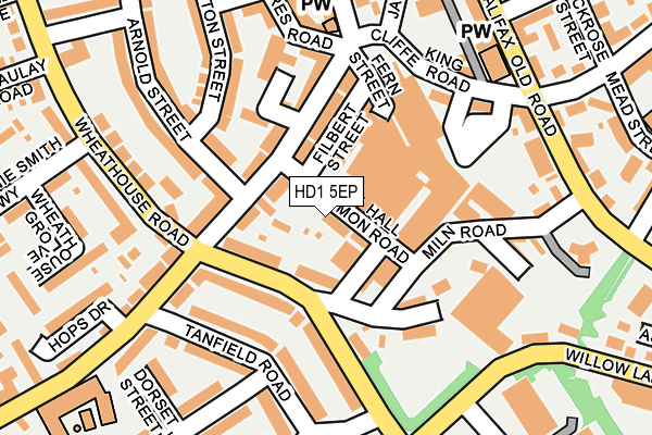 HD1 5EP map - OS OpenMap – Local (Ordnance Survey)