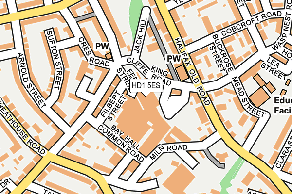 HD1 5ES map - OS OpenMap – Local (Ordnance Survey)