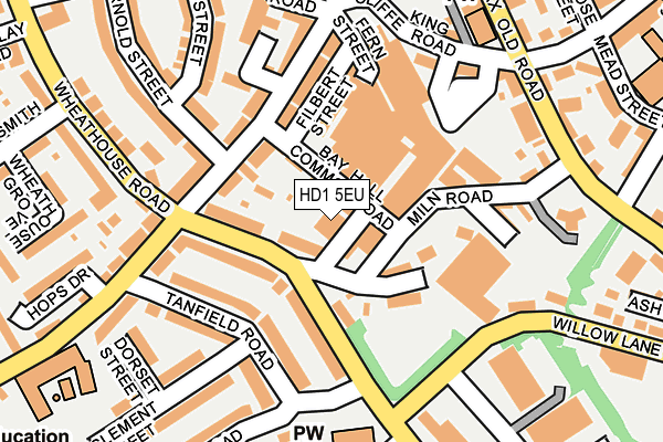 HD1 5EU map - OS OpenMap – Local (Ordnance Survey)