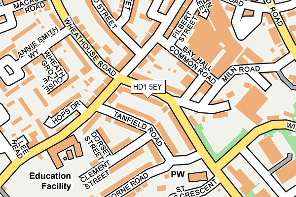 HD1 5EY map - OS OpenMap – Local (Ordnance Survey)