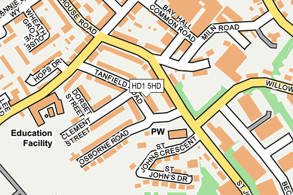 HD1 5HD map - OS OpenMap – Local (Ordnance Survey)
