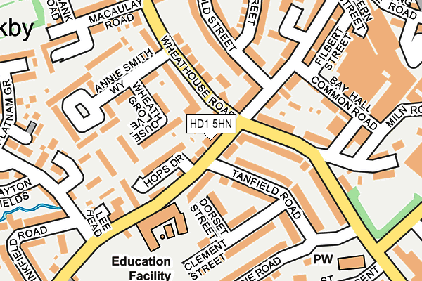 HD1 5HN map - OS OpenMap – Local (Ordnance Survey)