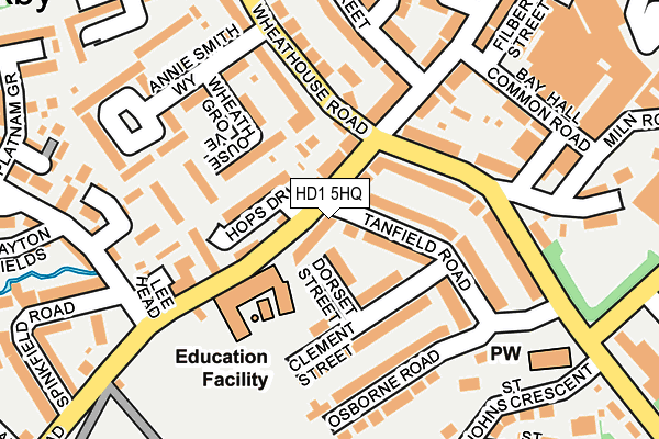 HD1 5HQ map - OS OpenMap – Local (Ordnance Survey)