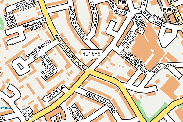 HD1 5HS map - OS OpenMap – Local (Ordnance Survey)