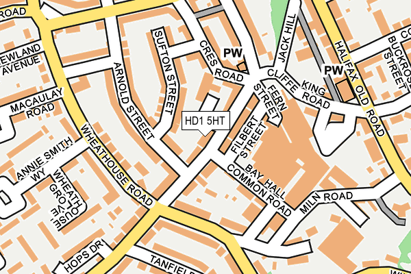 HD1 5HT map - OS OpenMap – Local (Ordnance Survey)