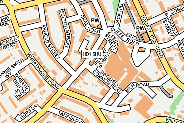 HD1 5HU map - OS OpenMap – Local (Ordnance Survey)