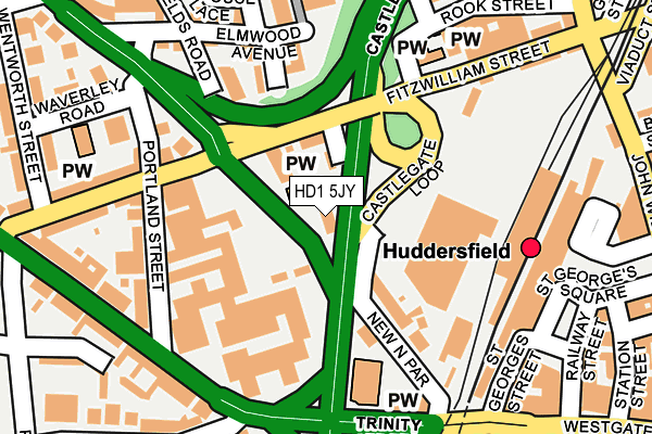 HD1 5JY map - OS OpenMap – Local (Ordnance Survey)