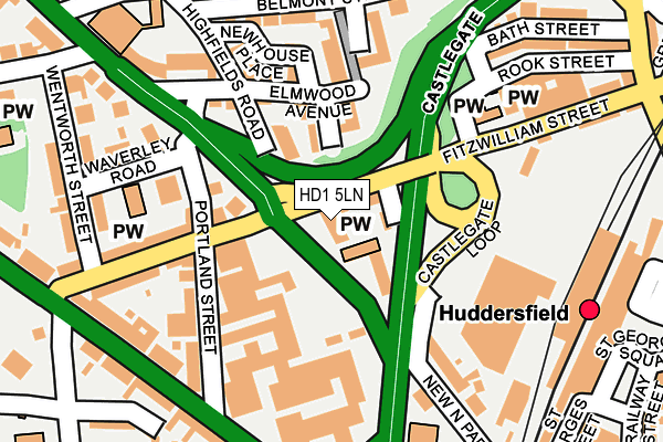 HD1 5LN map - OS OpenMap – Local (Ordnance Survey)