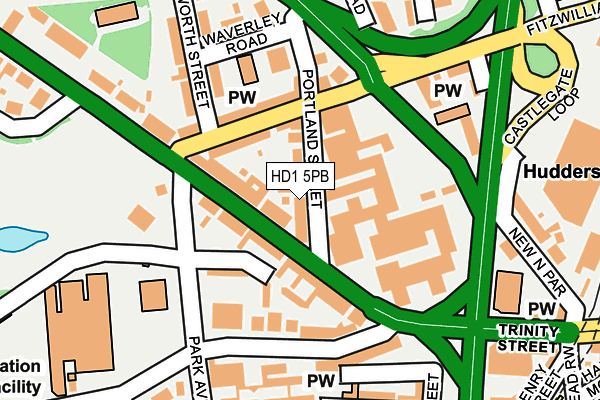HD1 5PB map - OS OpenMap – Local (Ordnance Survey)