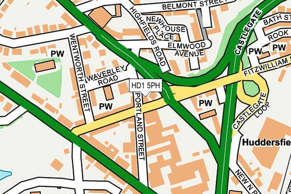 HD1 5PH map - OS OpenMap – Local (Ordnance Survey)