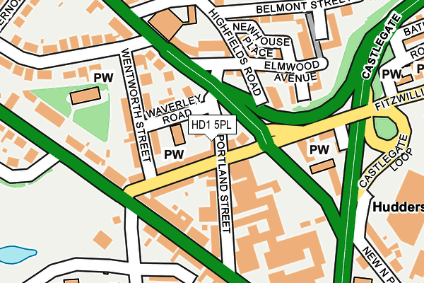 HD1 5PL map - OS OpenMap – Local (Ordnance Survey)