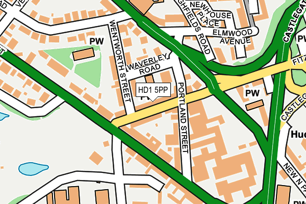 HD1 5PP map - OS OpenMap – Local (Ordnance Survey)