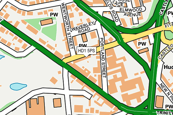 HD1 5PS map - OS OpenMap – Local (Ordnance Survey)