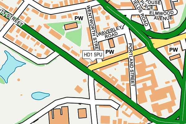 HD1 5PU map - OS OpenMap – Local (Ordnance Survey)