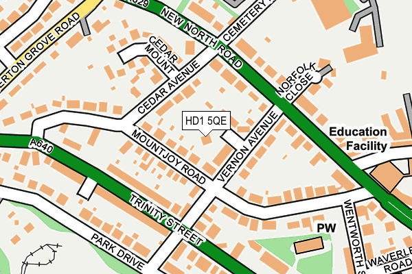 HD1 5QE map - OS OpenMap – Local (Ordnance Survey)